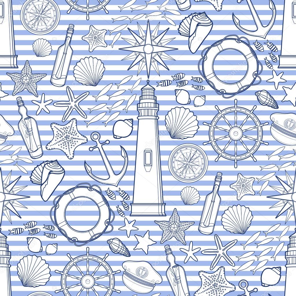 Graphic nautical pattern
