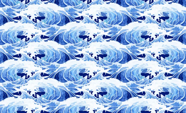 Suluboya fırtına dalgaları deseni — Stok fotoğraf