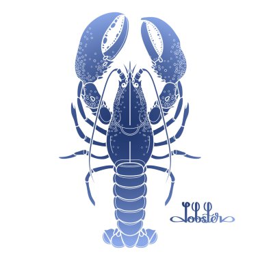 Graphic vector lobster clipart