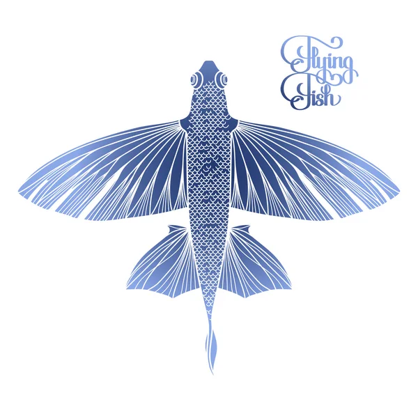 Poisson volant graphique — Image vectorielle