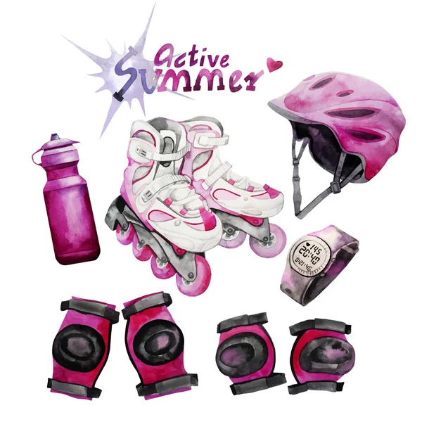 Conjunto de patins — Vetor de Stock