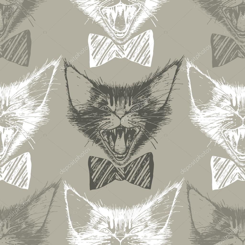 Meowing Graphic Cat Stock Vector Homunkulus28 105464726