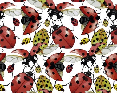 Suluboya uğur böceği deseni