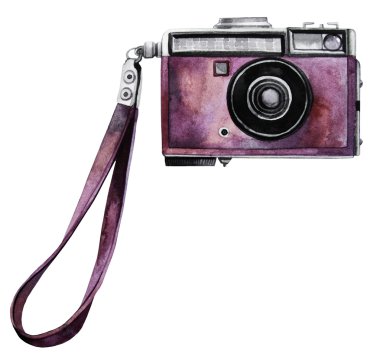 Suluboya vintage retro kamera