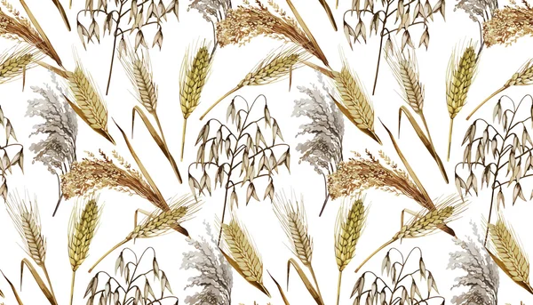 Акварель зернових візерунком — стоковий вектор