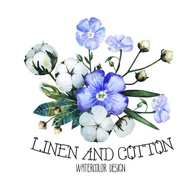 Suluboya keten ve pamuk