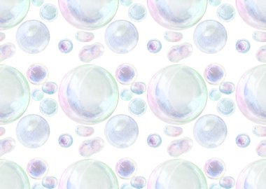 Suluboya sabun köpüğü desen