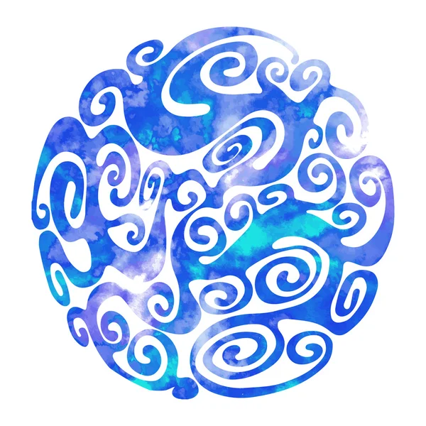 Абстрактный голубой акварель — стоковый вектор
