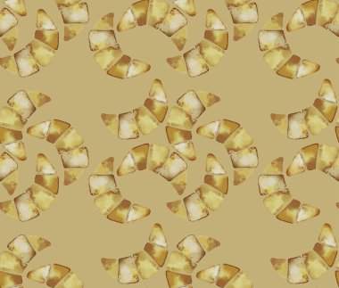 Suluboya kruvasan desen