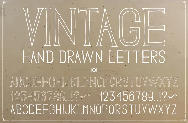 Alfabeto disegnato a mano vintage — Vettoriale Stock