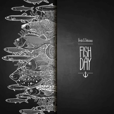 Graphic ocean fish design
