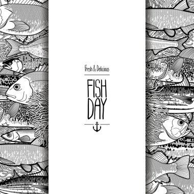 Graphic ocean fish design