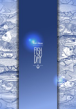 Graphic ocean fish design
