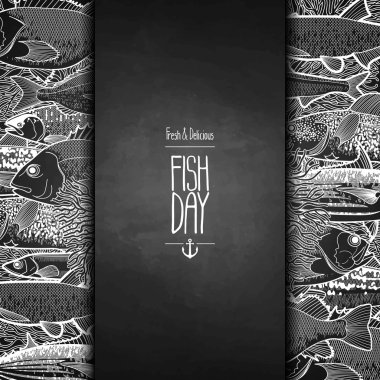 Graphic ocean fish design