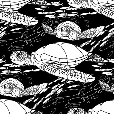 Hawksbill deniz kaplumbağası deseni