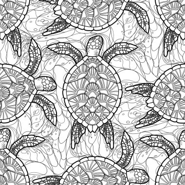 Hawksbill deniz kaplumbağası deseni
