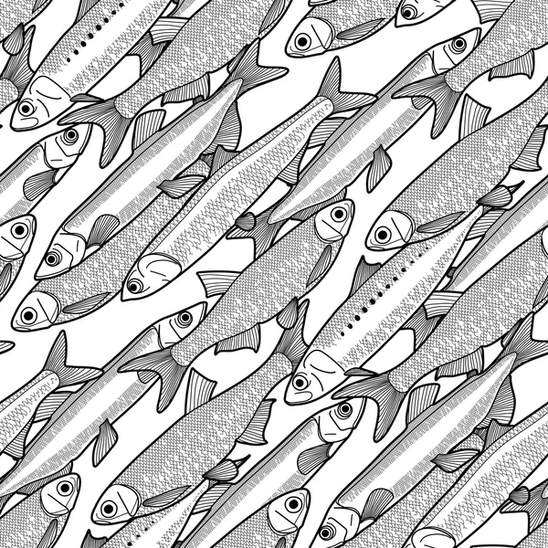 Graphic fish pattern — Stockový vektor