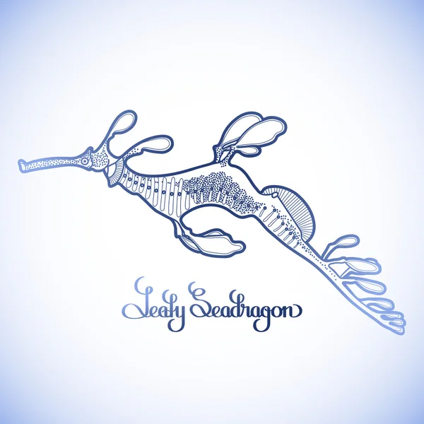 Seadragon feuillet graphique — Image vectorielle