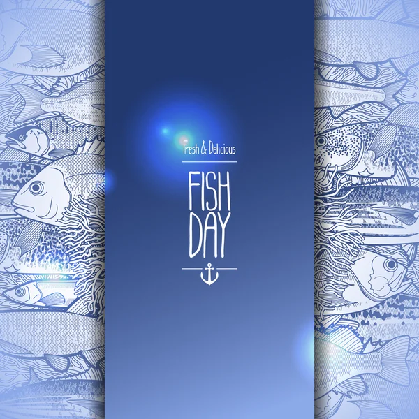 Graphic ocean fish design — ストックベクタ