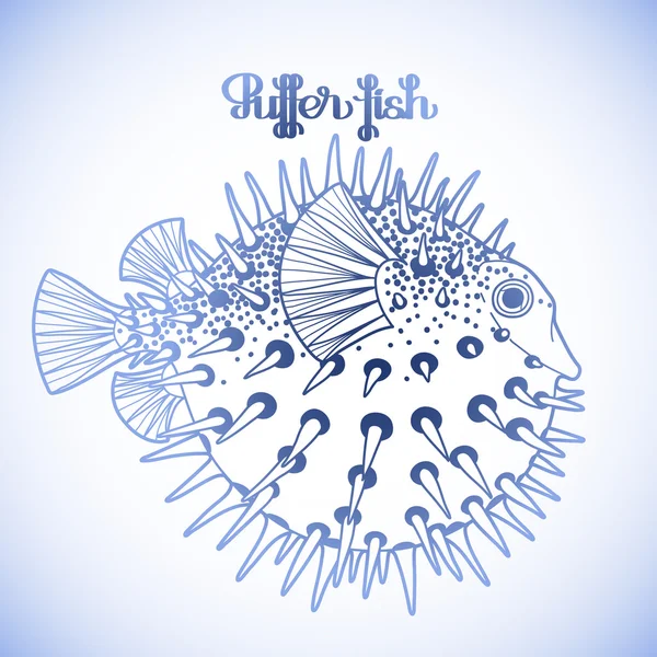 Poisson-globe graphique — Image vectorielle