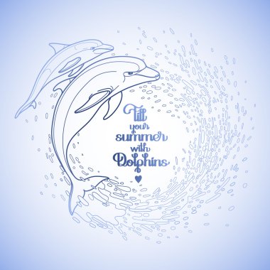 Su çemberi ile grafik yunuslar