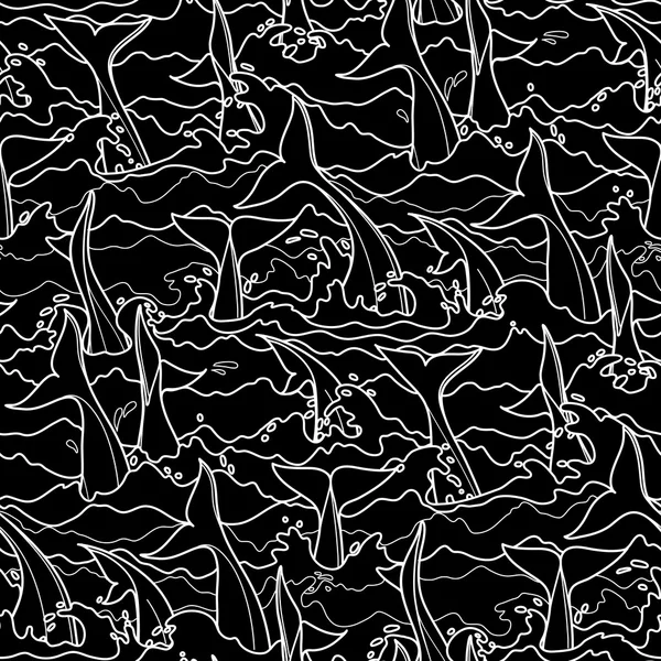 Patrón gráfico de delfines — Archivo Imágenes Vectoriales