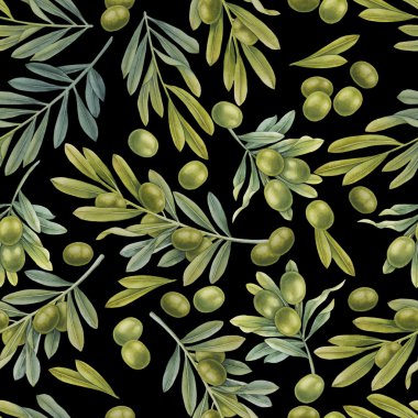 Suluboya zeytin deseni