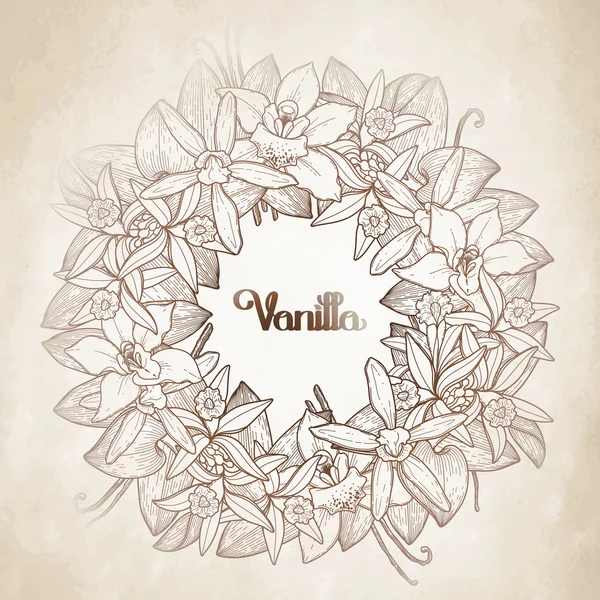 Grafischer Vanillekranz — Stockvektor