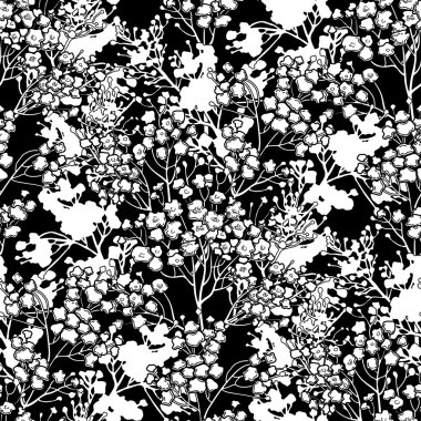 Grafik gypsophila desen