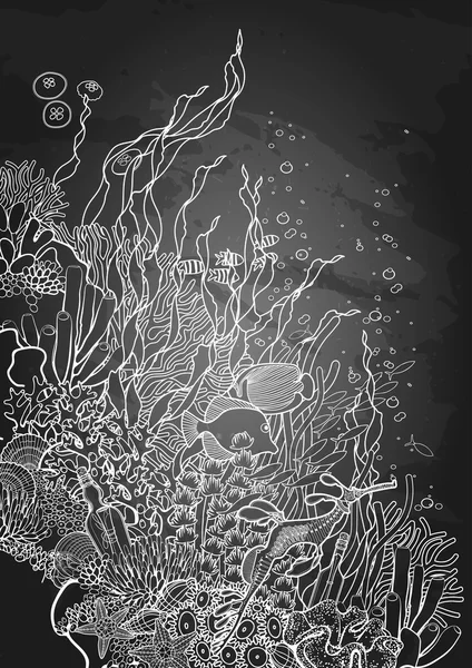 Σχεδιασμός κοραλλιογενή ύφαλο — Διανυσματικό Αρχείο