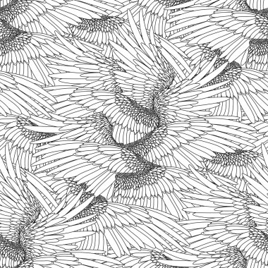 Grafik kanatları desen