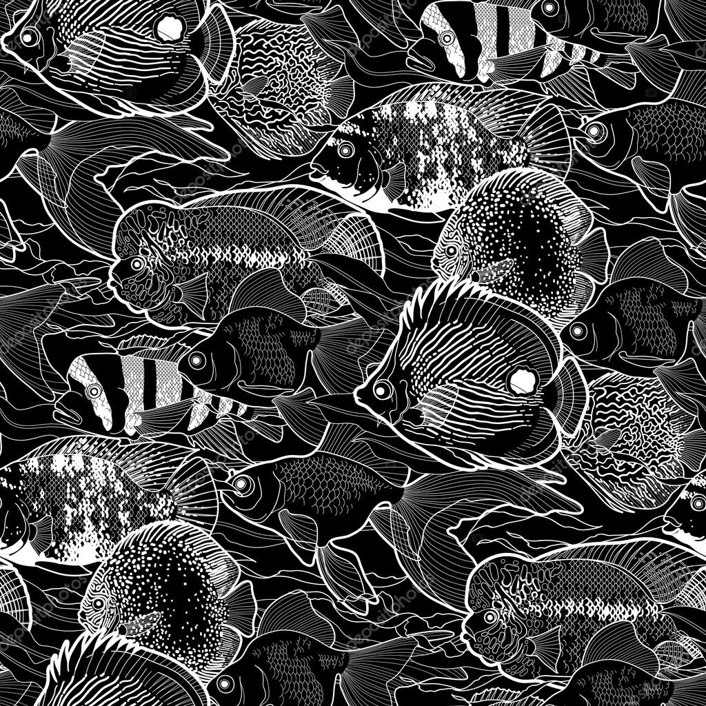 Graphic aquarium fish pattern Stock Vector Image by ©homunkulus28 ...