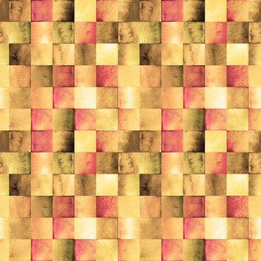 Wtercolor desen degrade kareler