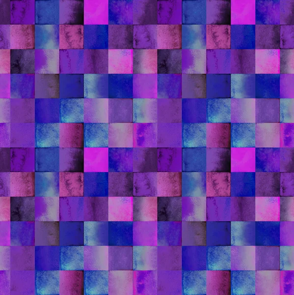 Wtercolor pattern with gradient squares — Stock Photo, Image