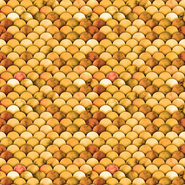 Watercolor pattern with scales