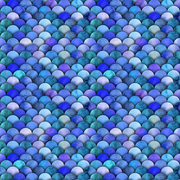 Watercolor pattern with scales — Stock Photo, Image