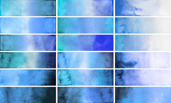 Blauwe aquarel kleurovergang rechthoeken — Stockfoto