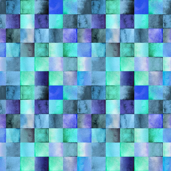 Wtercolor pattern with gradient squares — Stock Photo, Image