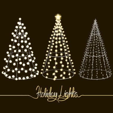 Parlak Noel ağaçları