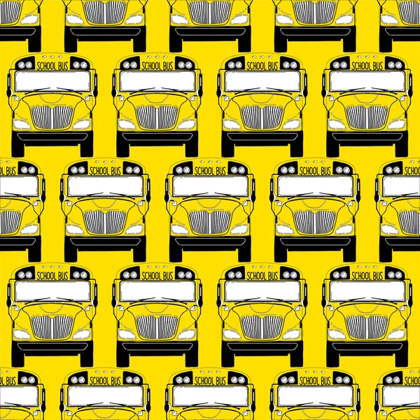 School bus vector pattern — Stock Vector