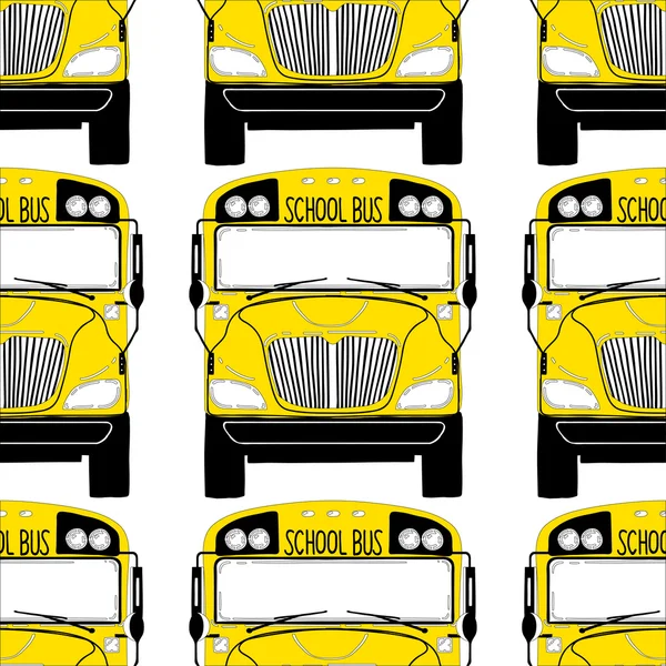 Patrón de vector de autobús escolar — Vector de stock