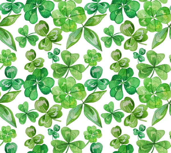 Watercolor clover seamless pattern — Stock Photo, Image