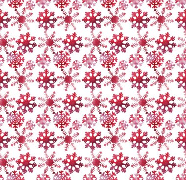 Kar taneleri ile suluboya desen