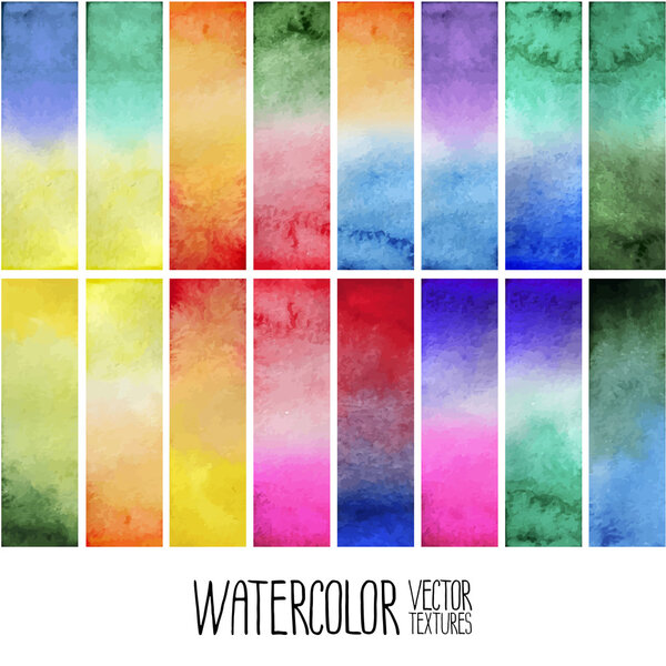 Watercolor gradient rectangles