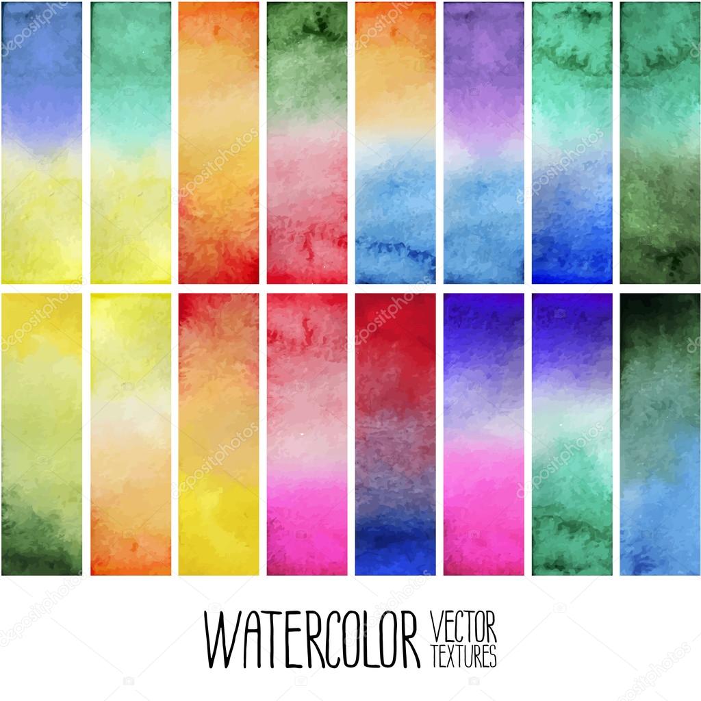 Watercolor gradient rectangles