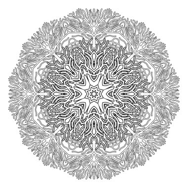 Grafik mercan süsleme daire