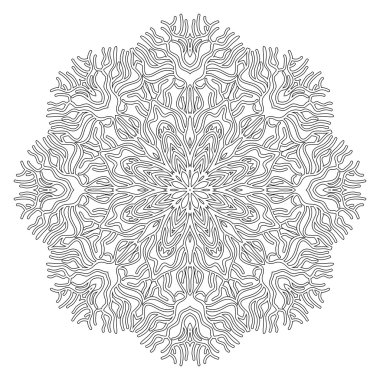 Grafik mercan süsleme daire