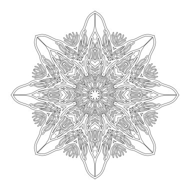 Grafik mercan süsleme daire