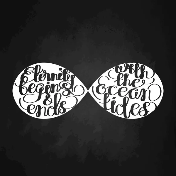 Graphic ocean quote — Stockvector