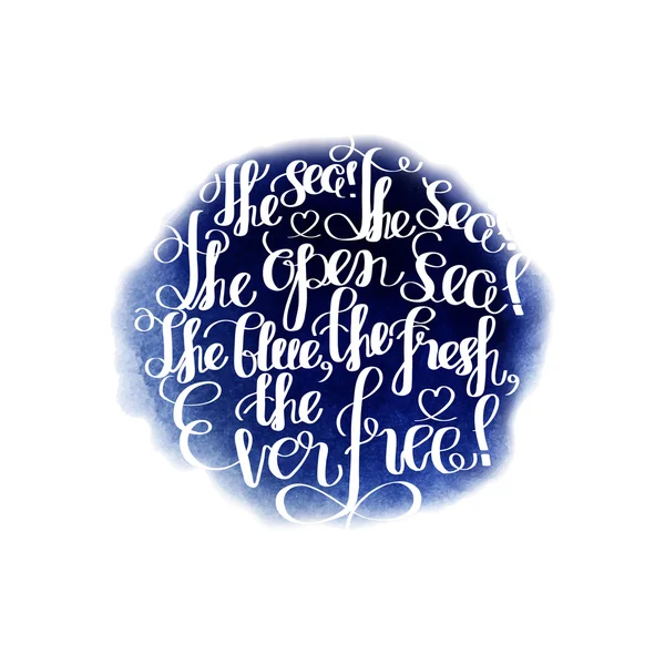 Graphic ocean quote — Stockvector